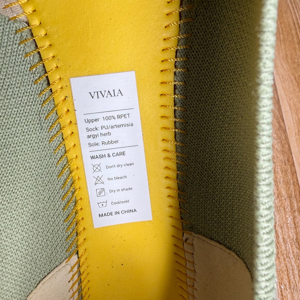 Vivaia Almond-Toe Knotted Flats (Bibi) Matcha/Ivory Cream Flats US Size 10 - Picture 10 of 11